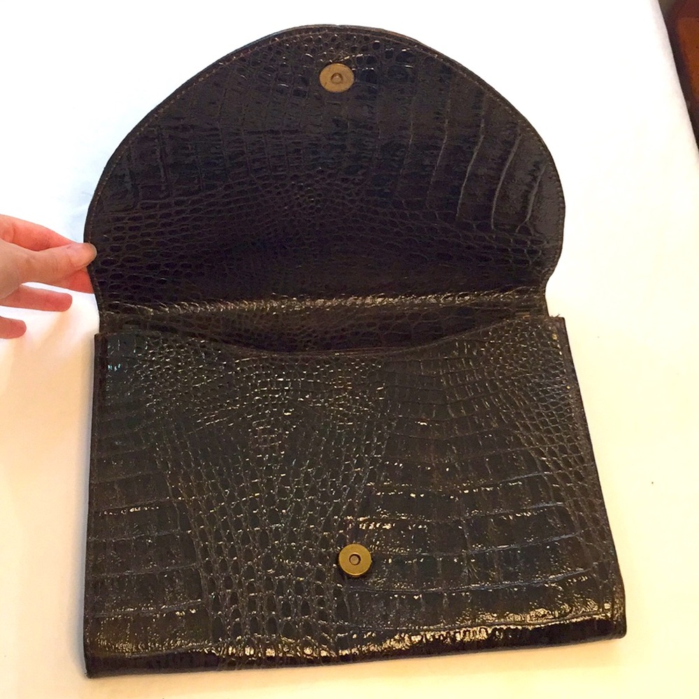 Vintage Italian Genuine Leather Clutch - Picture 3 of 7